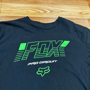 Fox Racing Moto-X Fox Pro Circuit 74 TShirt Motorcycle Dirt Bike Y2K Slime Sz XL
